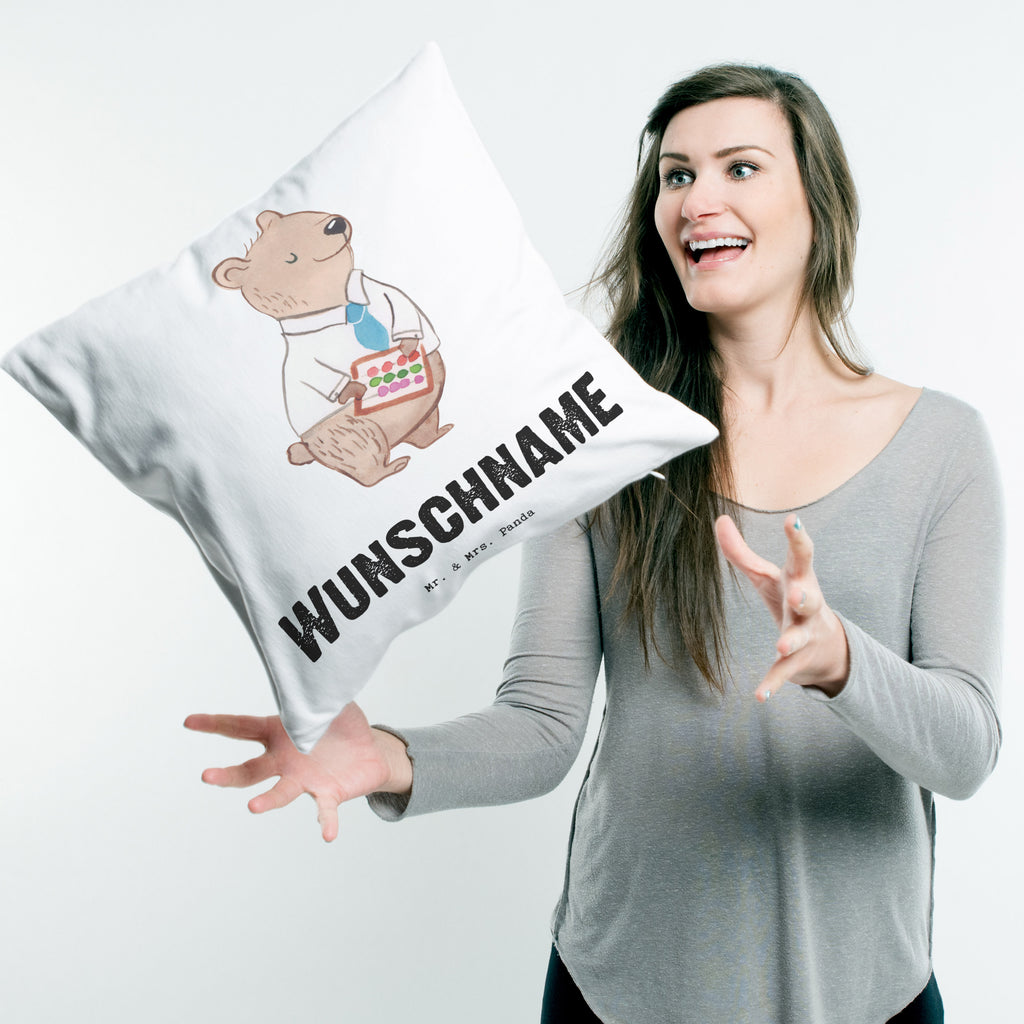 Personalisiertes Kissen Bürokaufmann mit Herz Kissen, personalisiert, Name, Wunschname, bedrucken, Kopfkissen, Beruf, Ausbildung, Jubiläum, Abschied, Rente, Kollege, Kollegin, Geschenk, Schenken, Arbeitskollege, Mitarbeiter, Firma, Danke, Dankeschön, Bürokaufmann, Kaufmann für Büromanagement