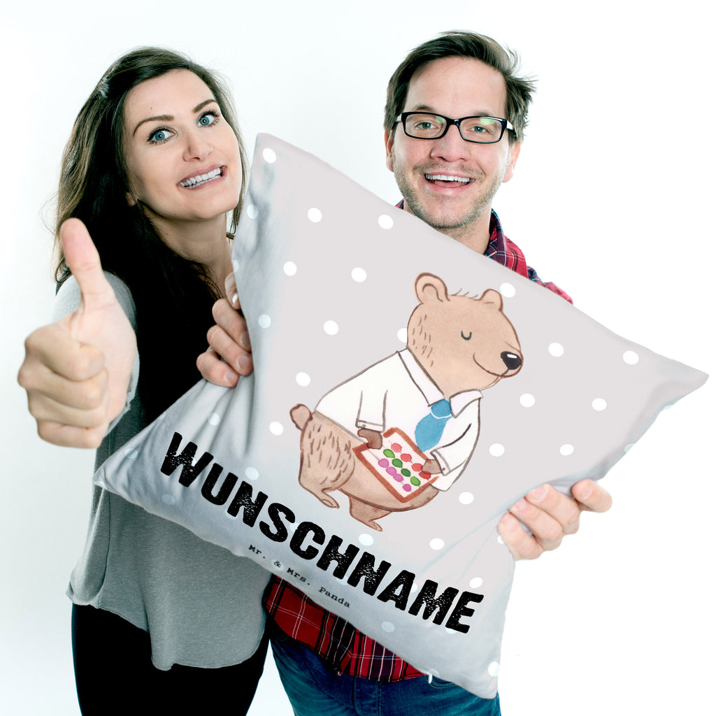 Personalisiertes Kissen Bankangestellter mit Herz Kissen, personalisiert, Name, Wunschname, bedrucken, Kopfkissen, Beruf, Ausbildung, Jubiläum, Abschied, Rente, Kollege, Kollegin, Geschenk, Schenken, Arbeitskollege, Mitarbeiter, Firma, Danke, Dankeschön, Bankangestellter, Bankfachmann, Bänker, Bankberater