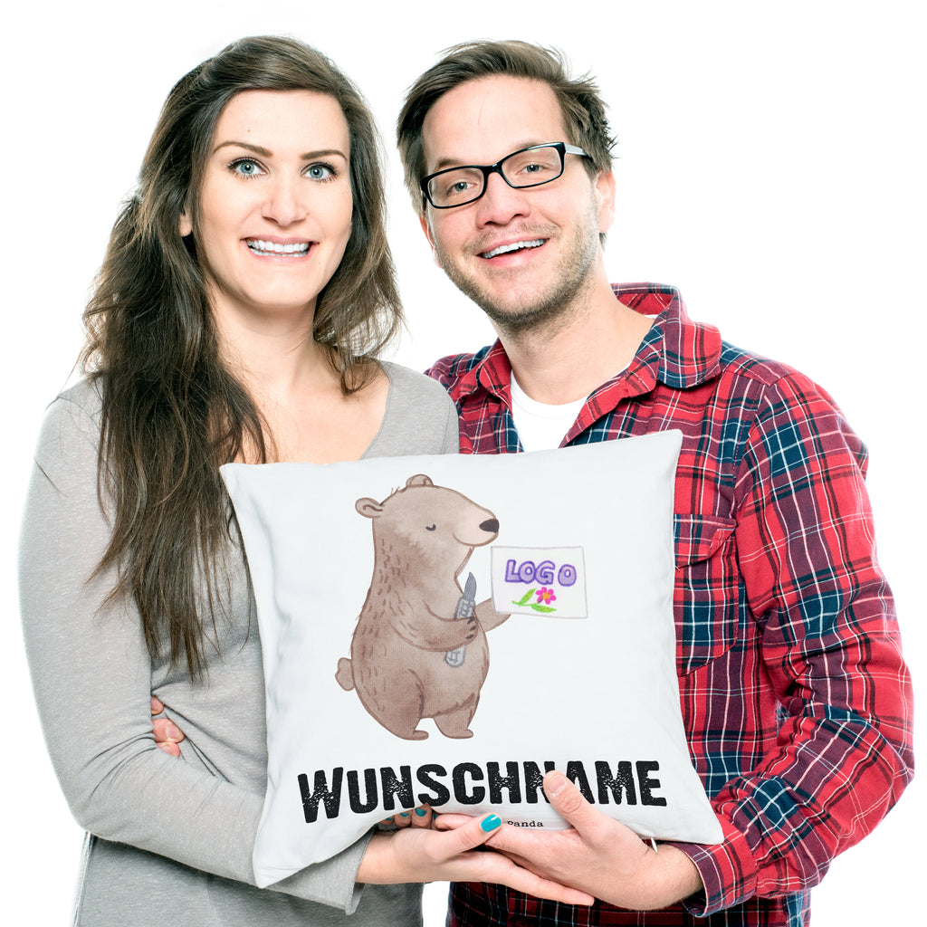 Personalisiertes Kissen Gestalter für visuelles Marketing mit Herz Kissen, personalisiert, Name, Wunschname, bedrucken, Kopfkissen, Beruf, Ausbildung, Jubiläum, Abschied, Rente, Kollege, Kollegin, Geschenk, Schenken, Arbeitskollege, Mitarbeiter, Firma, Danke, Dankeschön