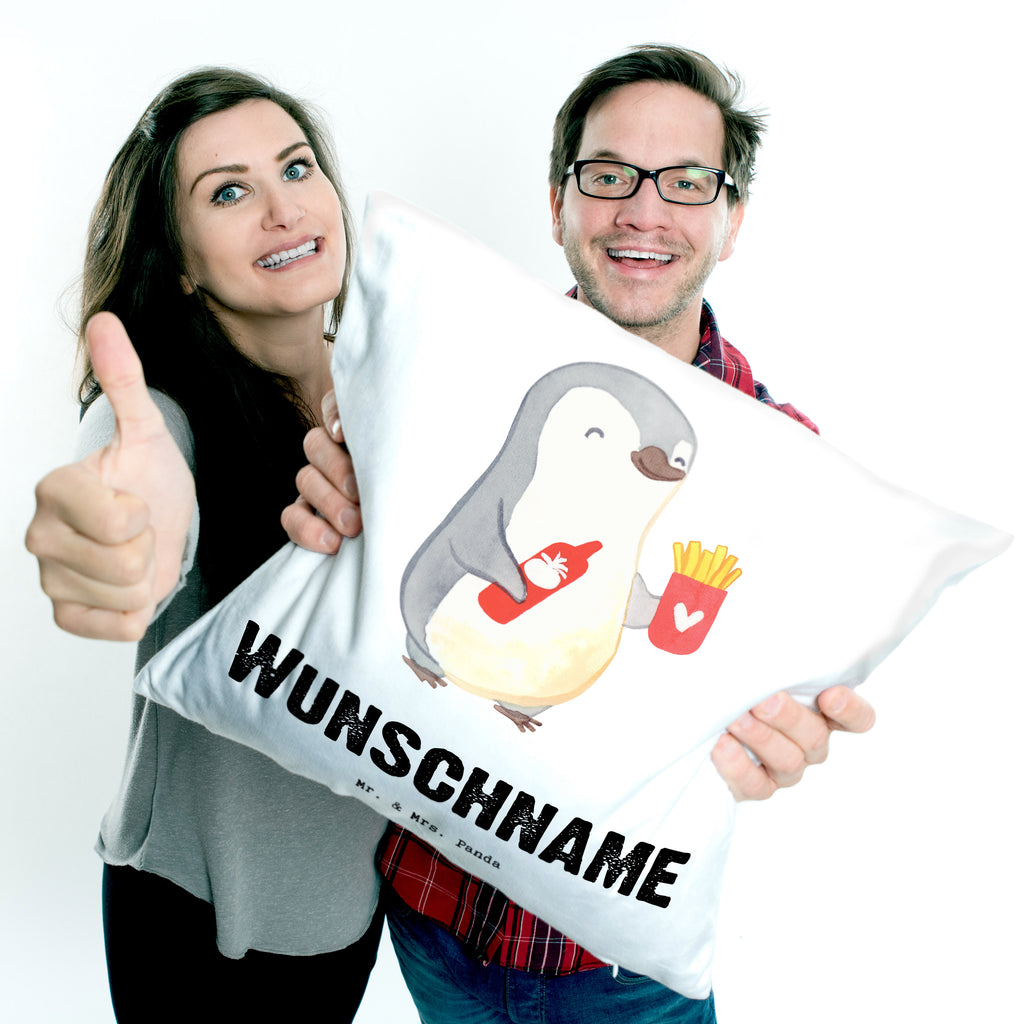 Personalisiertes Kissen Imbissverkäufer mit Herz Kissen, personalisiert, Name, Wunschname, bedrucken, Kopfkissen, Beruf, Ausbildung, Jubiläum, Abschied, Rente, Kollege, Kollegin, Geschenk, Schenken, Arbeitskollege, Mitarbeiter, Firma, Danke, Dankeschön, Imbissbesitzer, Imbissverkäufer, Pommesverkäufer, Pommesliebe