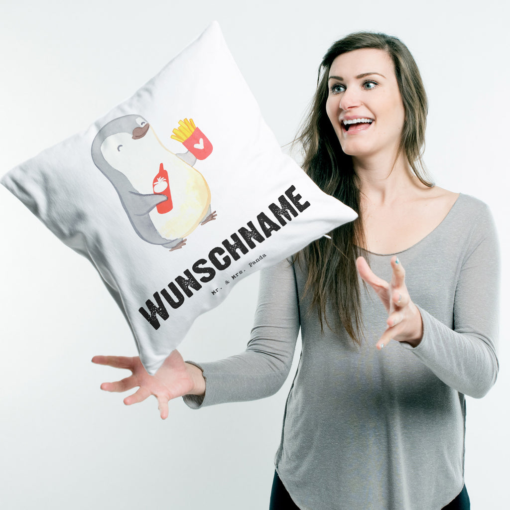 Personalisiertes Kissen Imbissverkäufer mit Herz Kissen, personalisiert, Name, Wunschname, bedrucken, Kopfkissen, Beruf, Ausbildung, Jubiläum, Abschied, Rente, Kollege, Kollegin, Geschenk, Schenken, Arbeitskollege, Mitarbeiter, Firma, Danke, Dankeschön, Imbissbesitzer, Imbissverkäufer, Pommesverkäufer, Pommesliebe