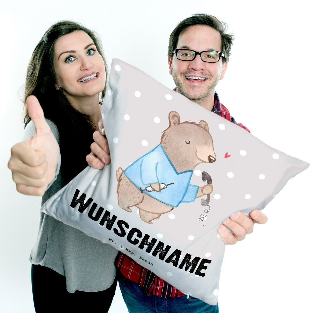 Personalisiertes Kissen Krankenpflegehelfer mit Herz Kissen, personalisiert, Name, Wunschname, bedrucken, Kopfkissen, Beruf, Ausbildung, Jubiläum, Abschied, Rente, Kollege, Kollegin, Geschenk, Schenken, Arbeitskollege, Mitarbeiter, Firma, Danke, Dankeschön, Krankenpflegehelfer, Pflegehelfer, Pflegekraft