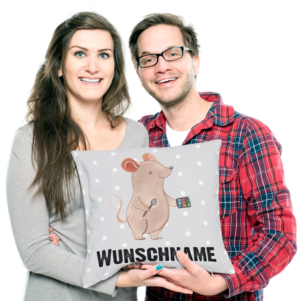 Personalisiertes Kissen Kosmetiker mit Herz Kissen, personalisiert, Name, Wunschname, bedrucken, Kopfkissen, Beruf, Ausbildung, Jubiläum, Abschied, Rente, Kollege, Kollegin, Geschenk, Schenken, Arbeitskollege, Mitarbeiter, Firma, Danke, Dankeschön, Kosmetiker, Make Up Artist, Maskenbildner, Visagist, Beauty Salon, Kosmetikstudio, Eröffnung