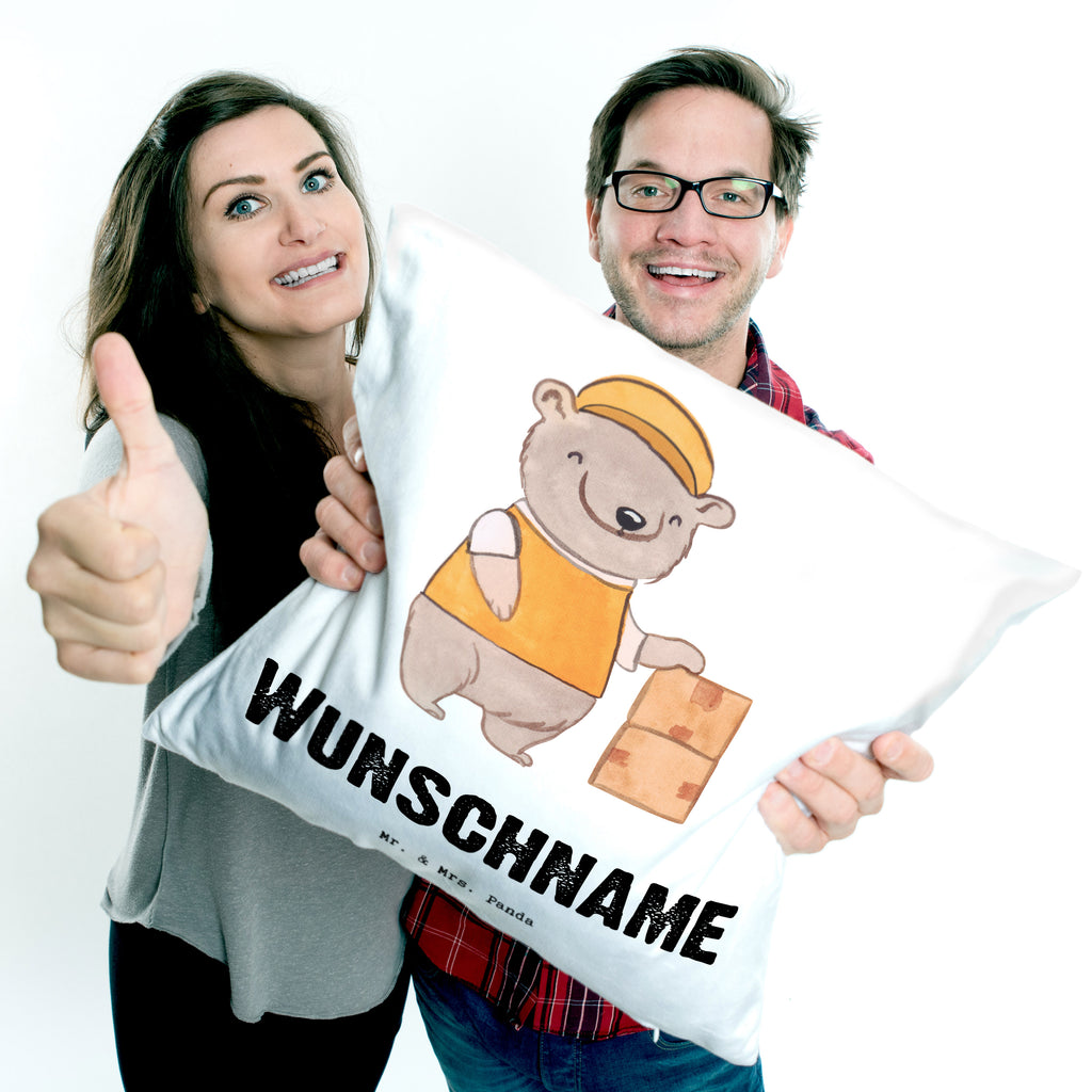 Personalisiertes Kissen Lagerarbeiter mit Herz Kissen, personalisiert, Name, Wunschname, bedrucken, Kopfkissen, Beruf, Ausbildung, Jubiläum, Abschied, Rente, Kollege, Kollegin, Geschenk, Schenken, Arbeitskollege, Mitarbeiter, Firma, Danke, Dankeschön, Lagerarbeiter, Fachlagerist, Lagerist, Lagerverwalter