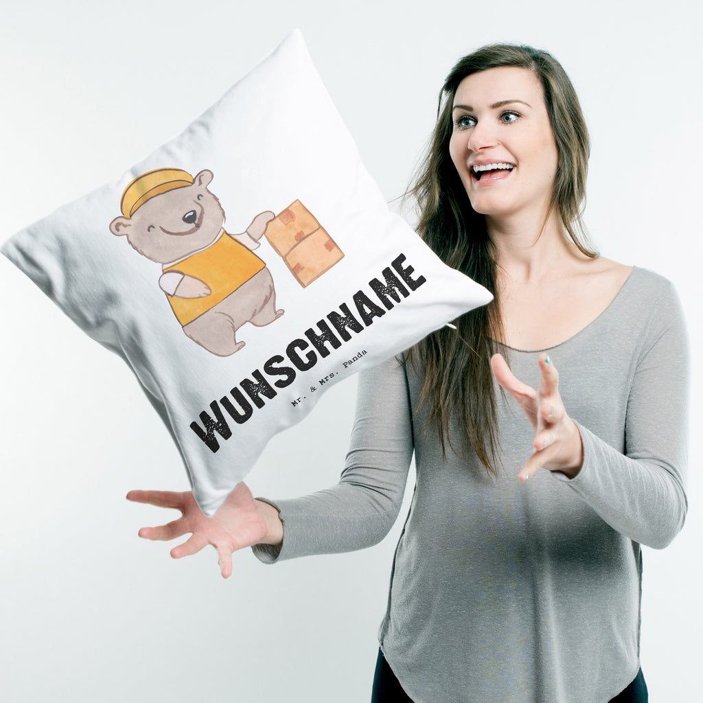 Personalisiertes Kissen Lagerarbeiter mit Herz Kissen, personalisiert, Name, Wunschname, bedrucken, Kopfkissen, Beruf, Ausbildung, Jubiläum, Abschied, Rente, Kollege, Kollegin, Geschenk, Schenken, Arbeitskollege, Mitarbeiter, Firma, Danke, Dankeschön, Lagerarbeiter, Fachlagerist, Lagerist, Lagerverwalter