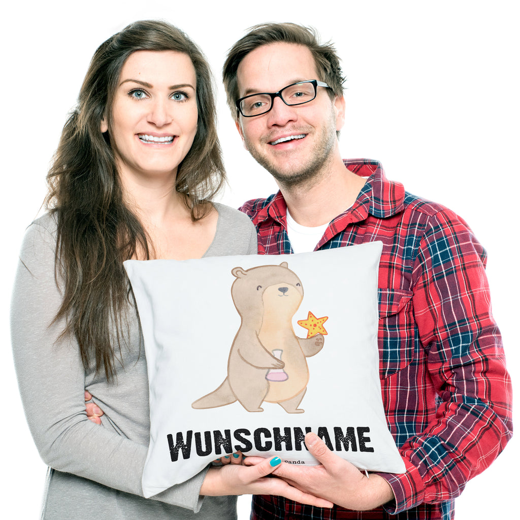 Personalisiertes Kissen Meeresbiologe mit Herz Kissen, personalisiert, Name, Wunschname, bedrucken, Kopfkissen, Beruf, Ausbildung, Jubiläum, Abschied, Rente, Kollege, Kollegin, Geschenk, Schenken, Arbeitskollege, Mitarbeiter, Firma, Danke, Dankeschön, Meeresbiologe, Meereskundler, Naturwissenschaftler, Meeresforscher, maritime Forschung, Studium