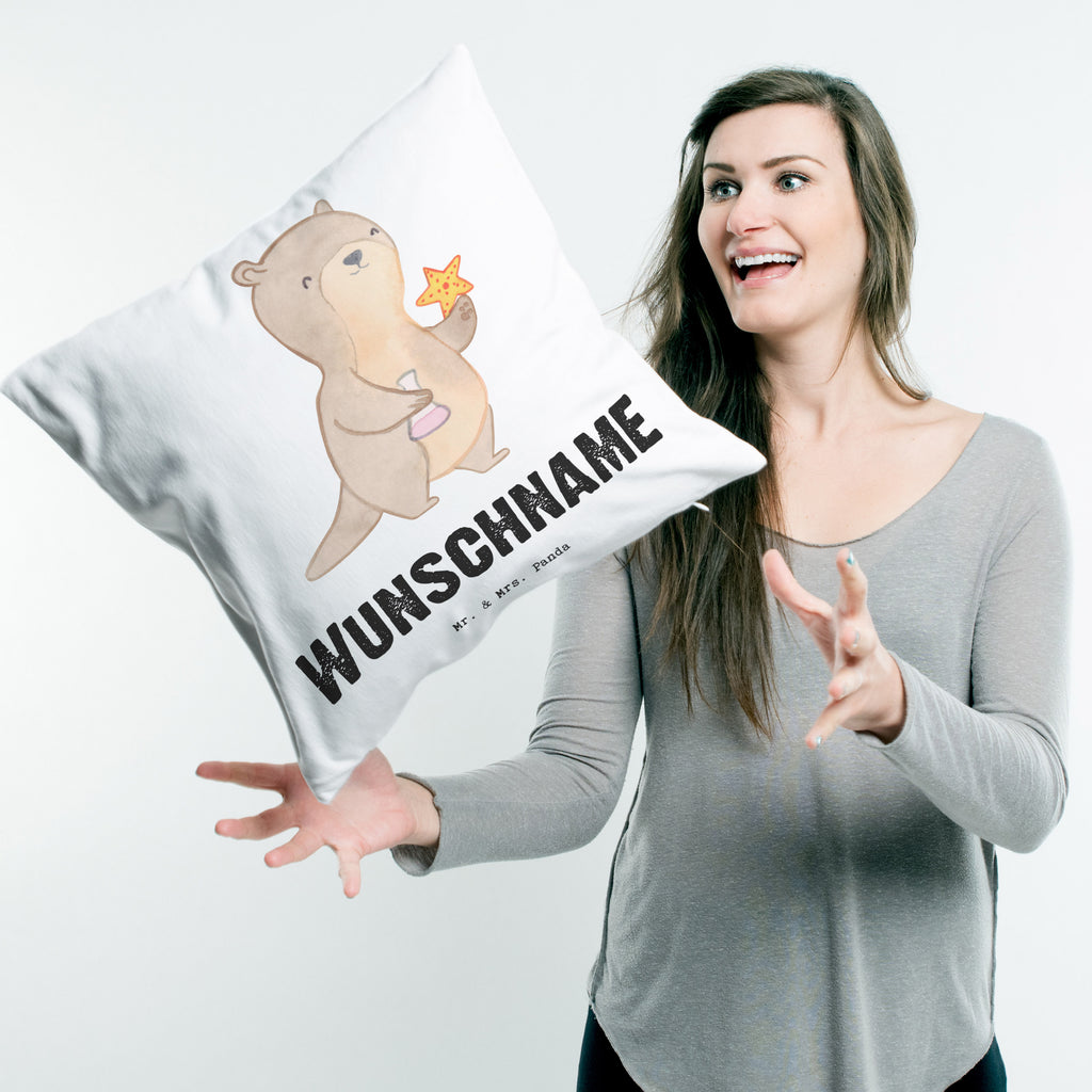 Personalisiertes Kissen Meeresbiologe mit Herz Kissen, personalisiert, Name, Wunschname, bedrucken, Kopfkissen, Beruf, Ausbildung, Jubiläum, Abschied, Rente, Kollege, Kollegin, Geschenk, Schenken, Arbeitskollege, Mitarbeiter, Firma, Danke, Dankeschön, Meeresbiologe, Meereskundler, Naturwissenschaftler, Meeresforscher, maritime Forschung, Studium