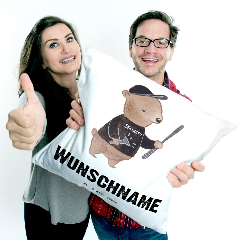 Personalisiertes Kissen Personenschützer mit Herz Kissen, personalisiert, Name, Wunschname, bedrucken, Kopfkissen, Beruf, Ausbildung, Jubiläum, Abschied, Rente, Kollege, Kollegin, Geschenk, Schenken, Arbeitskollege, Mitarbeiter, Firma, Danke, Dankeschön, Bodyguard, Personenschützer