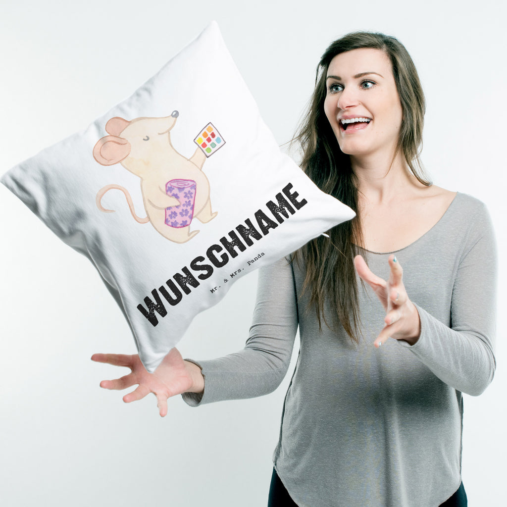 Personalisiertes Kissen Raumausstatter mit Herz Kissen, personalisiert, Name, Wunschname, bedrucken, Kopfkissen, Beruf, Ausbildung, Jubiläum, Abschied, Rente, Kollege, Kollegin, Geschenk, Schenken, Arbeitskollege, Mitarbeiter, Firma, Danke, Dankeschön
