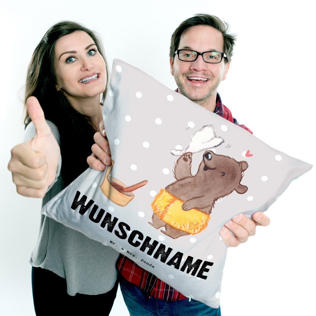 Personalisiertes Kissen Saunameister mit Herz Kissen, personalisiert, Name, Wunschname, bedrucken, Kopfkissen, Beruf, Ausbildung, Jubiläum, Abschied, Rente, Kollege, Kollegin, Geschenk, Schenken, Arbeitskollege, Mitarbeiter, Firma, Danke, Dankeschön