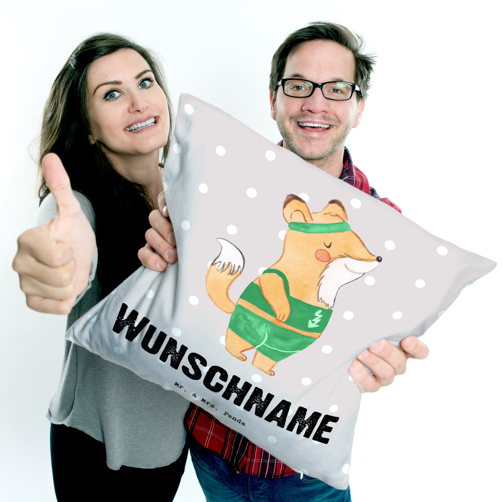 Personalisiertes Kissen Sportler mit Herz Kissen, personalisiert, Name, Wunschname, bedrucken, Kopfkissen, Beruf, Ausbildung, Jubiläum, Abschied, Rente, Kollege, Kollegin, Geschenk, Schenken, Arbeitskollege, Mitarbeiter, Firma, Danke, Dankeschön