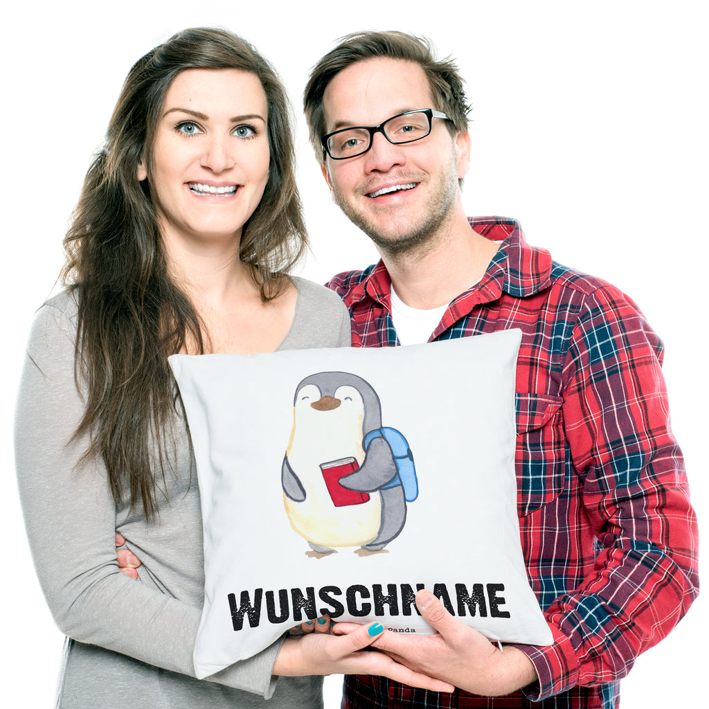 Personalisiertes Kissen Student mit Herz Kissen, personalisiert, Name, Wunschname, bedrucken, Kopfkissen, Beruf, Ausbildung, Jubiläum, Abschied, Rente, Kollege, Kollegin, Geschenk, Schenken, Arbeitskollege, Mitarbeiter, Firma, Danke, Dankeschön