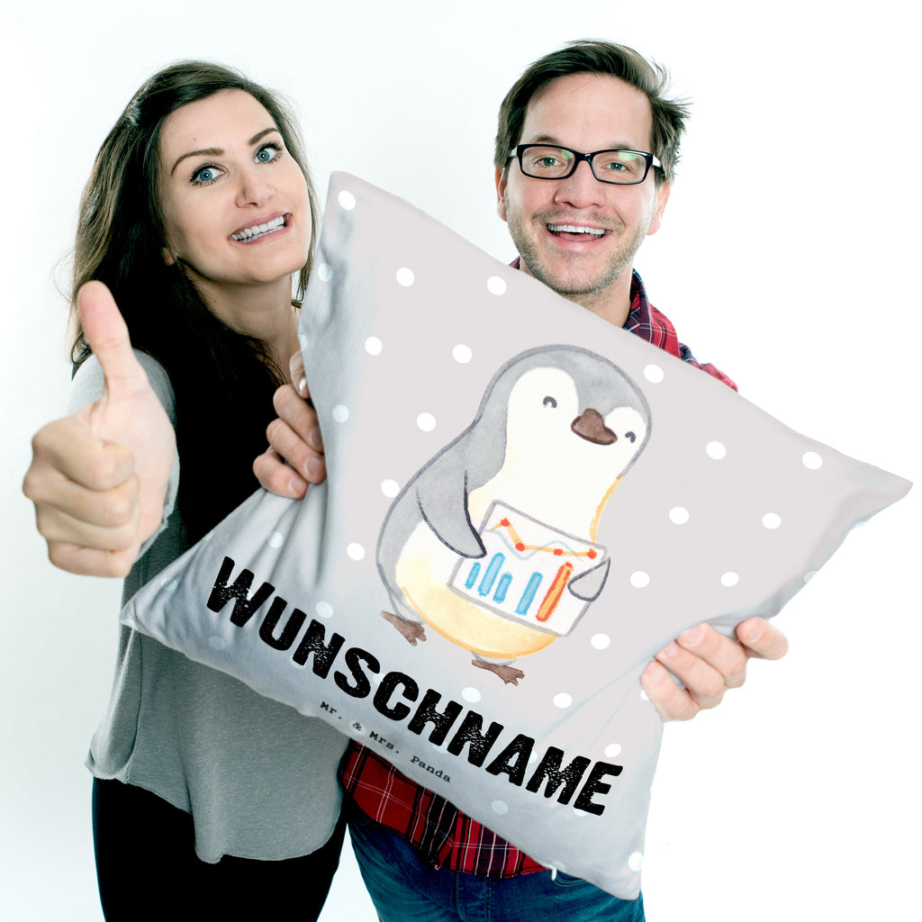 Personalisiertes Kissen Wirtschaftsanalytiker mit Herz Kissen, personalisiert, Name, Wunschname, bedrucken, Kopfkissen, Beruf, Ausbildung, Jubiläum, Abschied, Rente, Kollege, Kollegin, Geschenk, Schenken, Arbeitskollege, Mitarbeiter, Firma, Danke, Dankeschön
