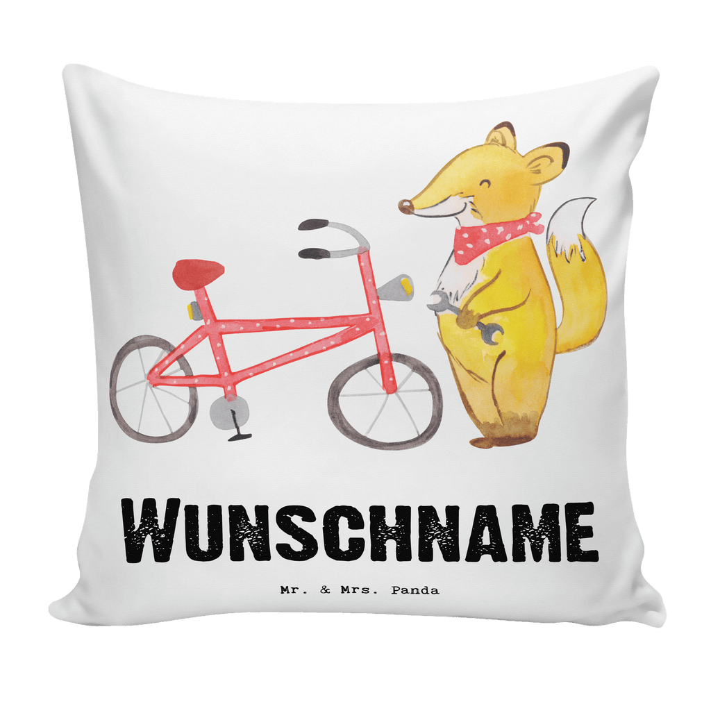 Personalisiertes Kissen Zweirad Mechaniker mit Herz Kissen, personalisiert, Name, Wunschname, bedrucken, Kopfkissen, Beruf, Ausbildung, Jubiläum, Abschied, Rente, Kollege, Kollegin, Geschenk, Schenken, Arbeitskollege, Mitarbeiter, Firma, Danke, Dankeschön