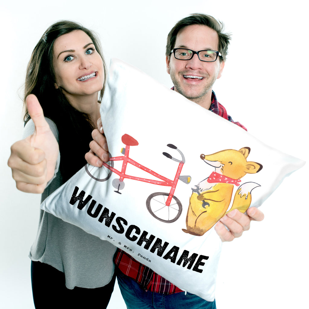 Personalisiertes Kissen Zweirad Mechaniker mit Herz Kissen, personalisiert, Name, Wunschname, bedrucken, Kopfkissen, Beruf, Ausbildung, Jubiläum, Abschied, Rente, Kollege, Kollegin, Geschenk, Schenken, Arbeitskollege, Mitarbeiter, Firma, Danke, Dankeschön