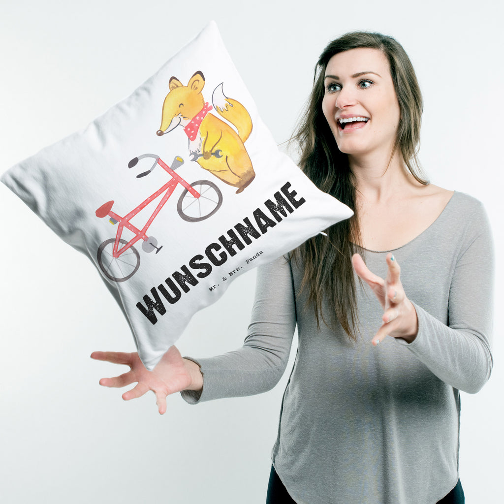 Personalisiertes Kissen Zweirad Mechaniker mit Herz Kissen, personalisiert, Name, Wunschname, bedrucken, Kopfkissen, Beruf, Ausbildung, Jubiläum, Abschied, Rente, Kollege, Kollegin, Geschenk, Schenken, Arbeitskollege, Mitarbeiter, Firma, Danke, Dankeschön