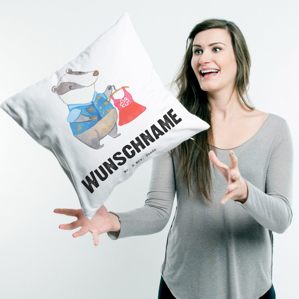 Personalisiertes Kissen Modedesignerin mit Herz Kissen, personalisiert, Name, Wunschname, bedrucken, Kopfkissen, Beruf, Ausbildung, Jubiläum, Abschied, Rente, Kollege, Kollegin, Geschenk, Schenken, Arbeitskollege, Mitarbeiter, Firma, Danke, Dankeschön, Modedesignerin, Fashion Designerin, Modeschöpferin
