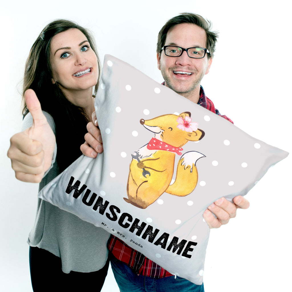 Personalisiertes Kissen Kfz-Mechatronikerin mit Herz Kissen, personalisiert, Name, Wunschname, bedrucken, Kopfkissen, Beruf, Ausbildung, Jubiläum, Abschied, Rente, Kollege, Kollegin, Geschenk, Schenken, Arbeitskollege, Mitarbeiter, Firma, Danke, Dankeschön, Kfz-Mechatronikerin, Kraftfahrzeugmechanikerin, Meisterin, Gesellenprüfung