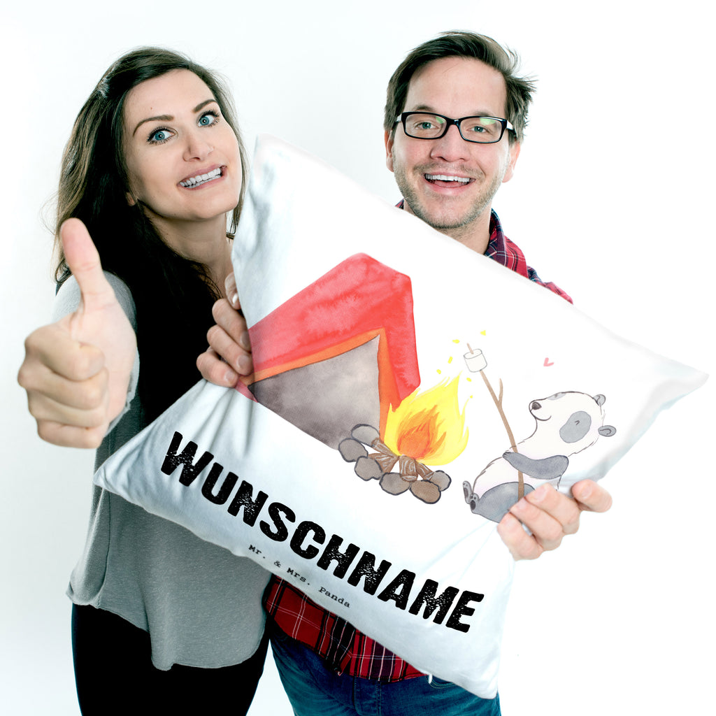 Personalisiertes Kissen Panda Campen Tage Kissen, personalisiert, Name, Wunschname, bedrucken, Kopfkissen, Geschenk, Sport, Sportart, Hobby, Schenken, Danke, Dankeschön, Auszeichnung, Gewinn, Sportler, Campen, Camping, campen gehen, Zelten, Campingplatz