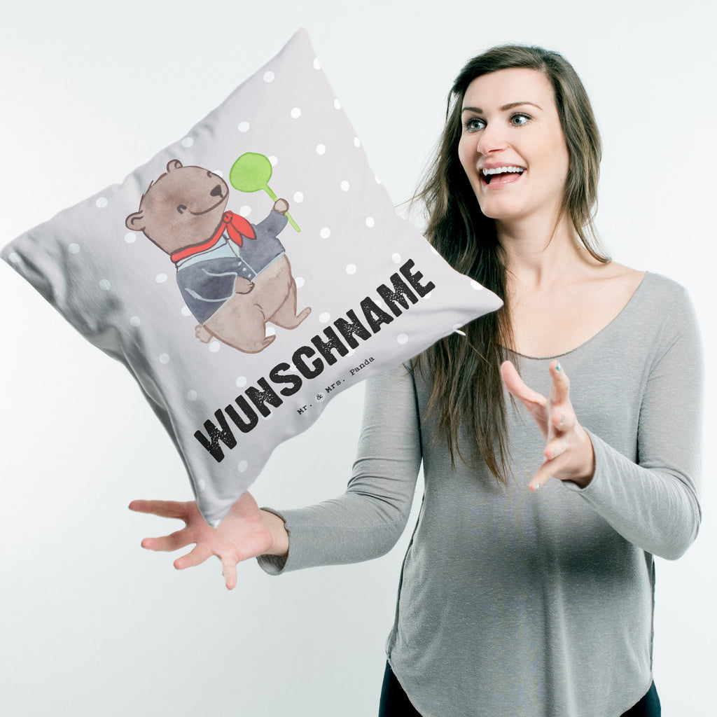 Personalisiertes Kissen Schaffnerin mit Herz Kissen, personalisiert, Name, Wunschname, bedrucken, Kopfkissen, Beruf, Ausbildung, Jubiläum, Abschied, Rente, Kollege, Kollegin, Geschenk, Schenken, Arbeitskollege, Mitarbeiter, Firma, Danke, Dankeschön