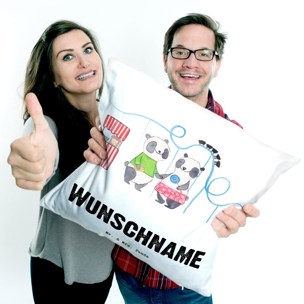 Personalisiertes Kissen Pandas Freizeitpark besuchen Tage Kissen, personalisiert, Name, Wunschname, bedrucken, Kopfkissen, Geschenk, Sport, Sportart, Hobby, Schenken, Danke, Dankeschön, Auszeichnung, Gewinn, Sportler, Freizeitpark besuchen, Achterbahn fahren
