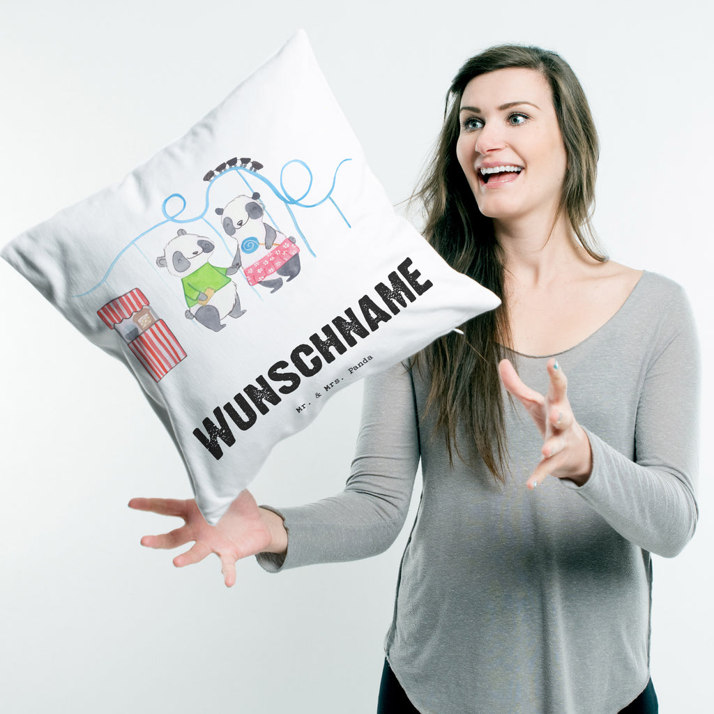Personalisiertes Kissen Pandas Freizeitpark besuchen Tage Kissen, personalisiert, Name, Wunschname, bedrucken, Kopfkissen, Geschenk, Sport, Sportart, Hobby, Schenken, Danke, Dankeschön, Auszeichnung, Gewinn, Sportler, Freizeitpark besuchen, Achterbahn fahren