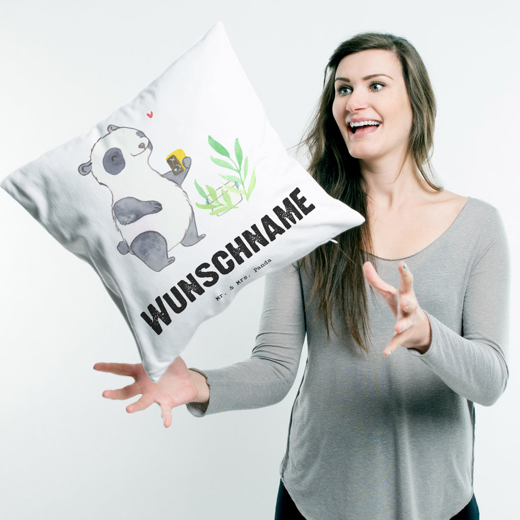 Personalisiertes Kissen Panda Geocaching Tage Kissen, personalisiert, Name, Wunschname, bedrucken, Kopfkissen, Geschenk, Sport, Sportart, Hobby, Schenken, Danke, Dankeschön, Auszeichnung, Gewinn, Sportler, Geocaching, Schatzsuchen, GPS Schnitzeljagd, Opencaching