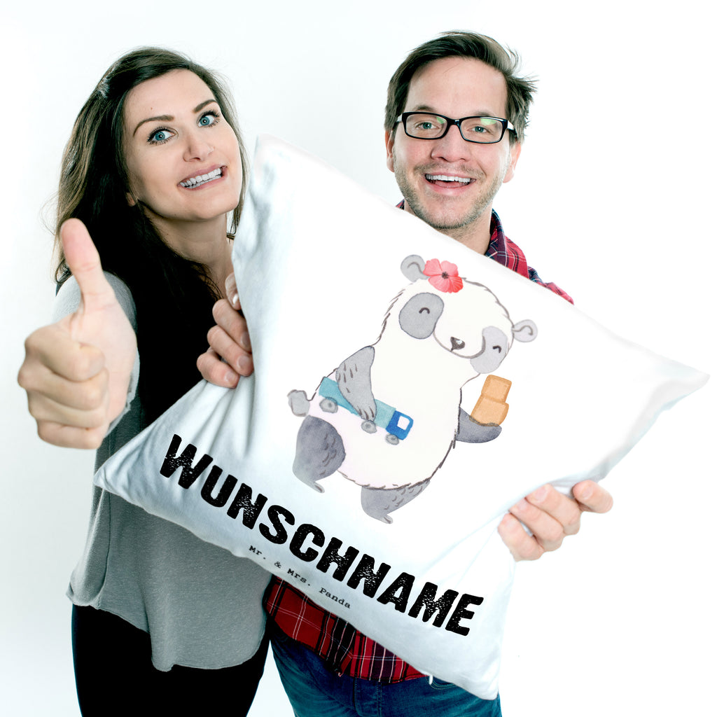 Personalisiertes Kissen Speditionskauffrau mit Herz Kissen, personalisiert, Name, Wunschname, bedrucken, Kopfkissen, Beruf, Ausbildung, Jubiläum, Abschied, Rente, Kollege, Kollegin, Geschenk, Schenken, Arbeitskollege, Mitarbeiter, Firma, Danke, Dankeschön
