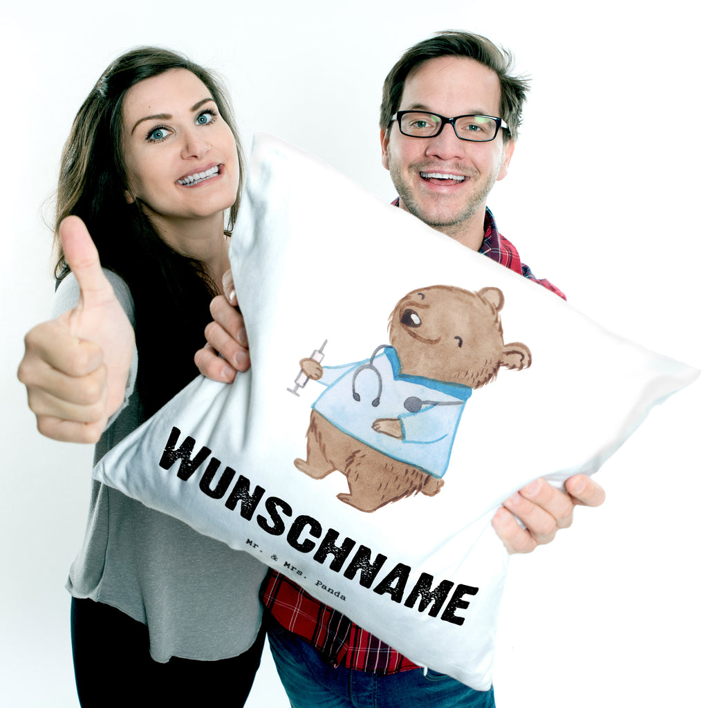 Personalisiertes Kissen Anästhesist mit Herz Kissen, personalisiert, Name, Wunschname, bedrucken, Kopfkissen, Beruf, Ausbildung, Jubiläum, Abschied, Rente, Kollege, Kollegin, Geschenk, Schenken, Arbeitskollege, Mitarbeiter, Firma, Danke, Dankeschön, Anästhesist, Narkosearzt, Anästhesie, Krankenhaus, Studium