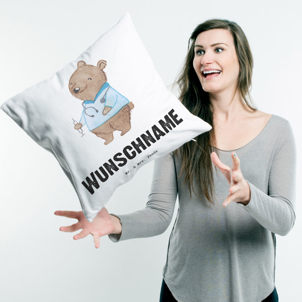 Personalisiertes Kissen Anästhesist mit Herz Kissen, personalisiert, Name, Wunschname, bedrucken, Kopfkissen, Beruf, Ausbildung, Jubiläum, Abschied, Rente, Kollege, Kollegin, Geschenk, Schenken, Arbeitskollege, Mitarbeiter, Firma, Danke, Dankeschön, Anästhesist, Narkosearzt, Anästhesie, Krankenhaus, Studium
