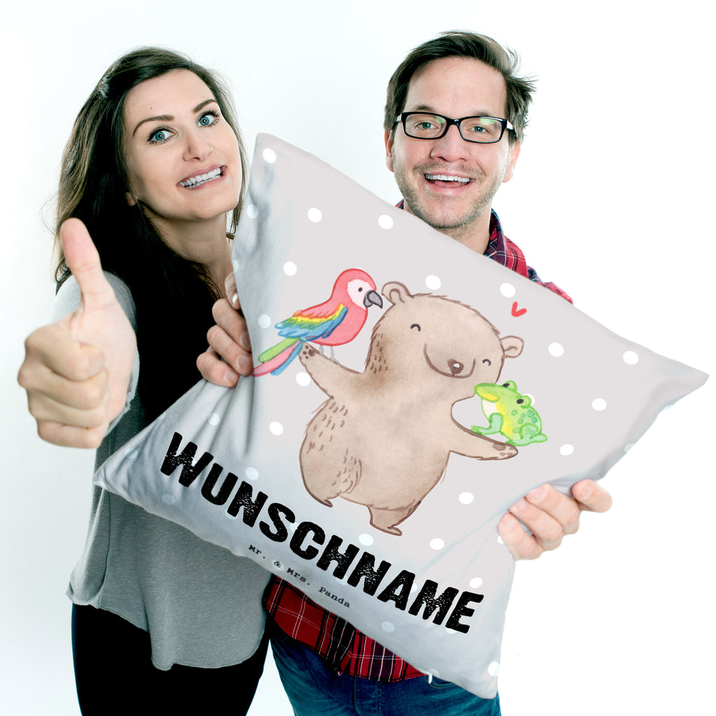 Personalisiertes Kissen Tierwirt mit Herz Kissen, personalisiert, Name, Wunschname, bedrucken, Kopfkissen, Beruf, Ausbildung, Jubiläum, Abschied, Rente, Kollege, Kollegin, Geschenk, Schenken, Arbeitskollege, Mitarbeiter, Firma, Danke, Dankeschön, Landwirt; Bauer, Tierwirt, Agronom, Farmer, Bauernhof