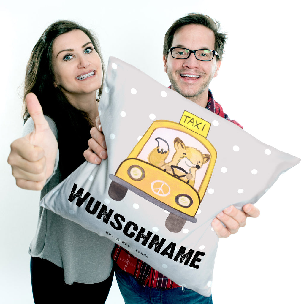 Personalisiertes Kissen Taxifahrer mit Herz Kissen, personalisiert, Name, Wunschname, bedrucken, Kopfkissen, Beruf, Ausbildung, Jubiläum, Abschied, Rente, Kollege, Kollegin, Geschenk, Schenken, Arbeitskollege, Mitarbeiter, Firma, Danke, Dankeschön
