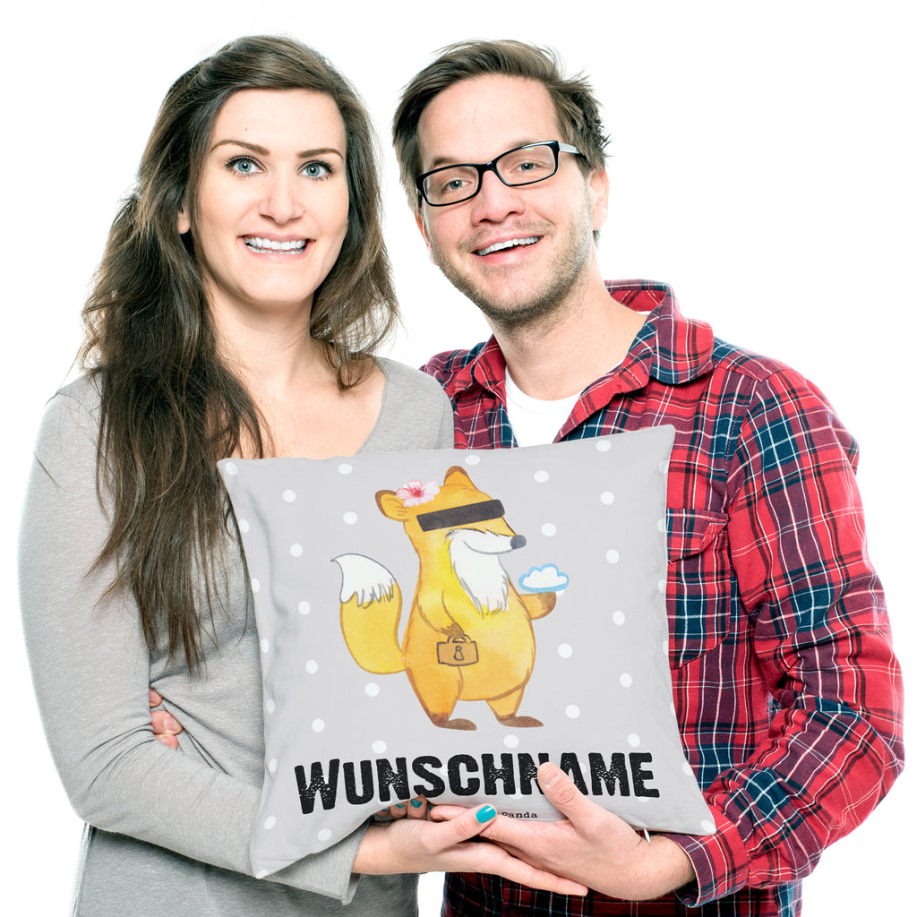 Personalisiertes Kissen Datenschutzbeauftragte mit Herz Kissen, personalisiert, Name, Wunschname, bedrucken, Kopfkissen, Beruf, Ausbildung, Jubiläum, Abschied, Rente, Kollege, Kollegin, Geschenk, Schenken, Arbeitskollege, Mitarbeiter, Firma, Danke, Dankeschön, Datenschutzbeauftragte, Datenschutz, Datenschützerin, Anonymität