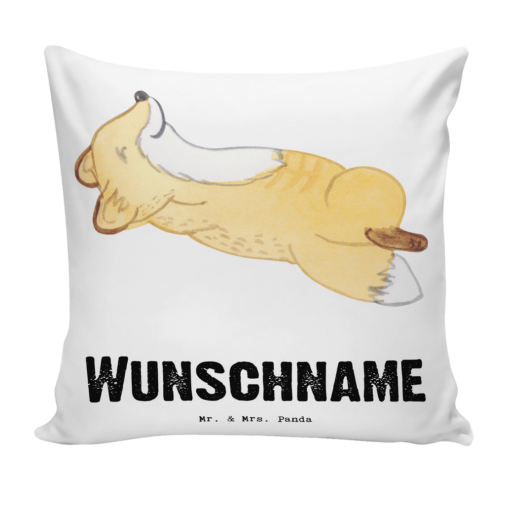 Personalisiertes Kissen Fuchs Crunches Tage Kissen, personalisiert, Name, Wunschname, bedrucken, Kopfkissen, Geschenk, Sport, Sportart, Hobby, Schenken, Danke, Dankeschön, Auszeichnung, Gewinn, Sportler, Crunches, Fitness, Bauchpressen, Fitnessstudio