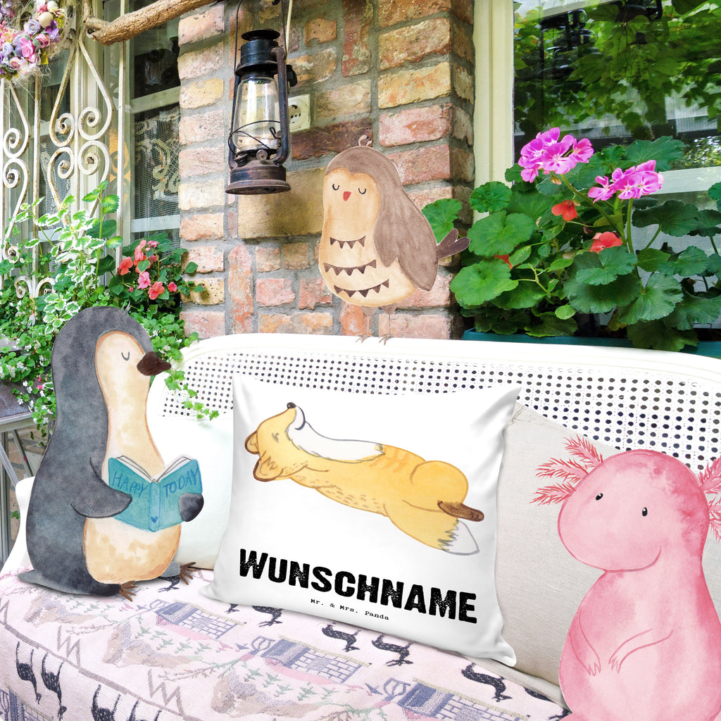 Personalisiertes Kissen Fuchs Crunches Tage Kissen, personalisiert, Name, Wunschname, bedrucken, Kopfkissen, Geschenk, Sport, Sportart, Hobby, Schenken, Danke, Dankeschön, Auszeichnung, Gewinn, Sportler, Crunches, Fitness, Bauchpressen, Fitnessstudio
