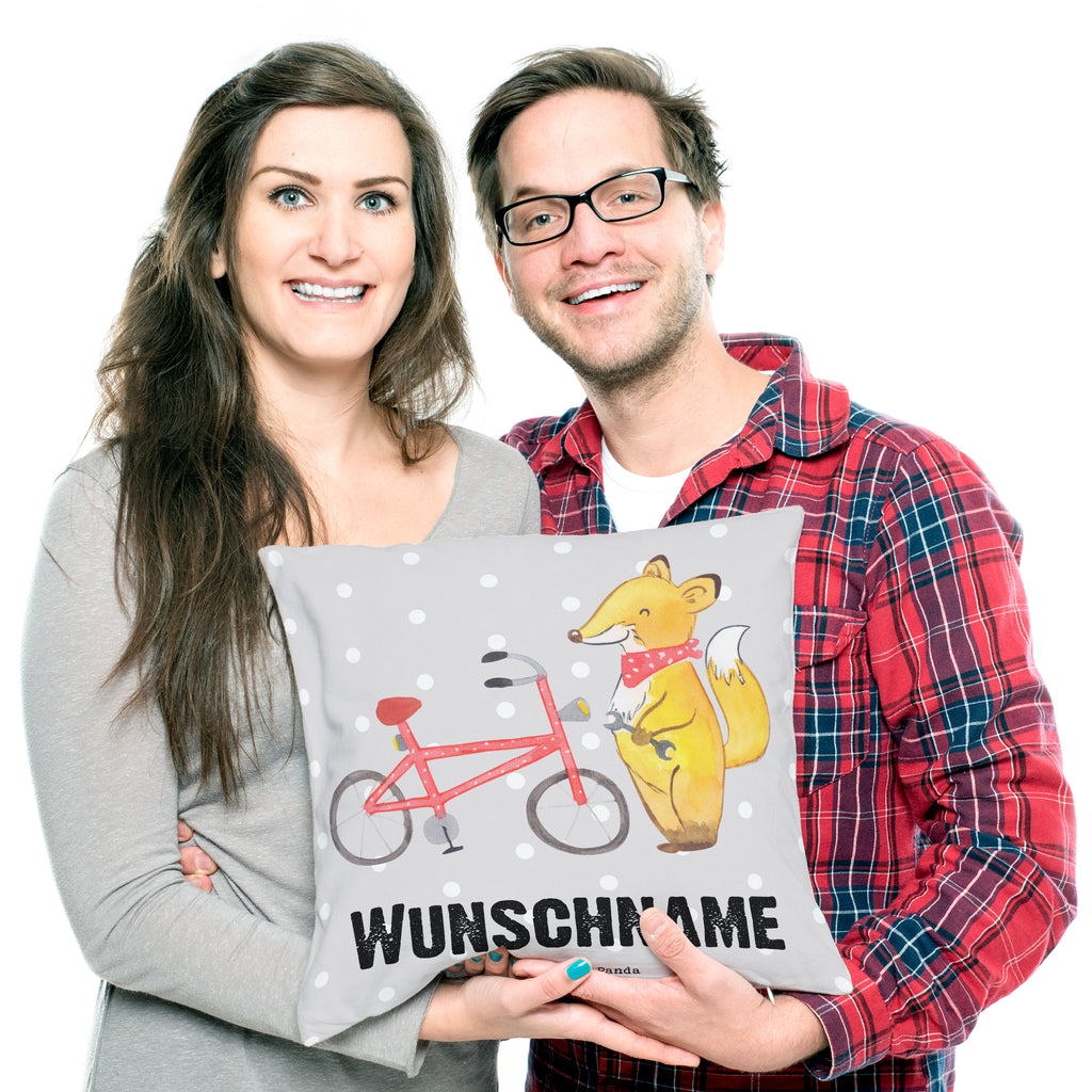 Personalisiertes Kissen Zweirad Mechatroniker mit Herz Kissen, personalisiert, Name, Wunschname, bedrucken, Kopfkissen, Beruf, Ausbildung, Jubiläum, Abschied, Rente, Kollege, Kollegin, Geschenk, Schenken, Arbeitskollege, Mitarbeiter, Firma, Danke, Dankeschön