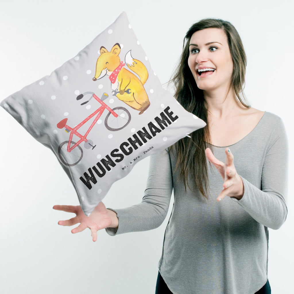 Personalisiertes Kissen Zweirad Mechatroniker mit Herz Kissen, personalisiert, Name, Wunschname, bedrucken, Kopfkissen, Beruf, Ausbildung, Jubiläum, Abschied, Rente, Kollege, Kollegin, Geschenk, Schenken, Arbeitskollege, Mitarbeiter, Firma, Danke, Dankeschön