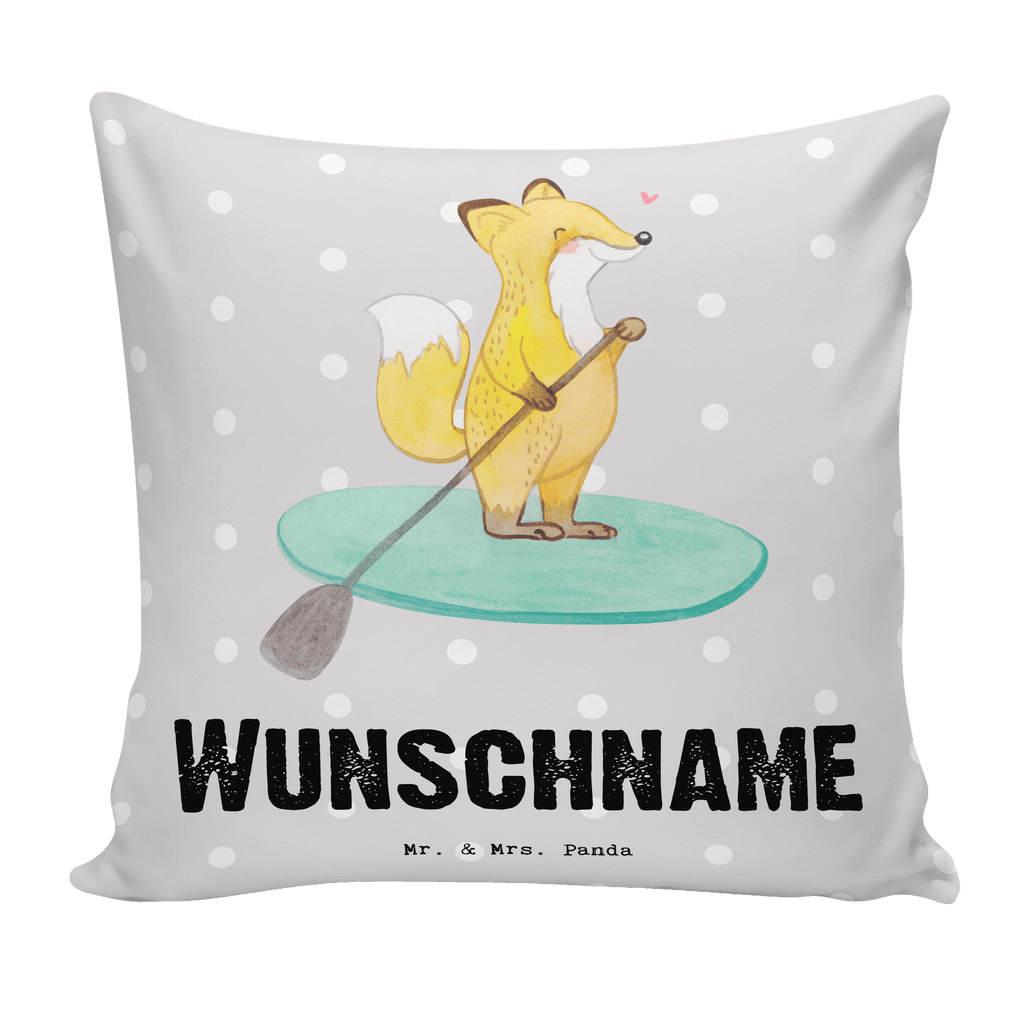 Personalisiertes Kissen Fuchs Stand Up Paddling Tage Kissen, personalisiert, Name, Wunschname, bedrucken, Kopfkissen, Geschenk, Sport, Sportart, Hobby, Schenken, Danke, Dankeschön, Auszeichnung, Gewinn, Sportler, Stand Up Paddling, Paddle Boarding, SUB, subben, Stand up paddle
