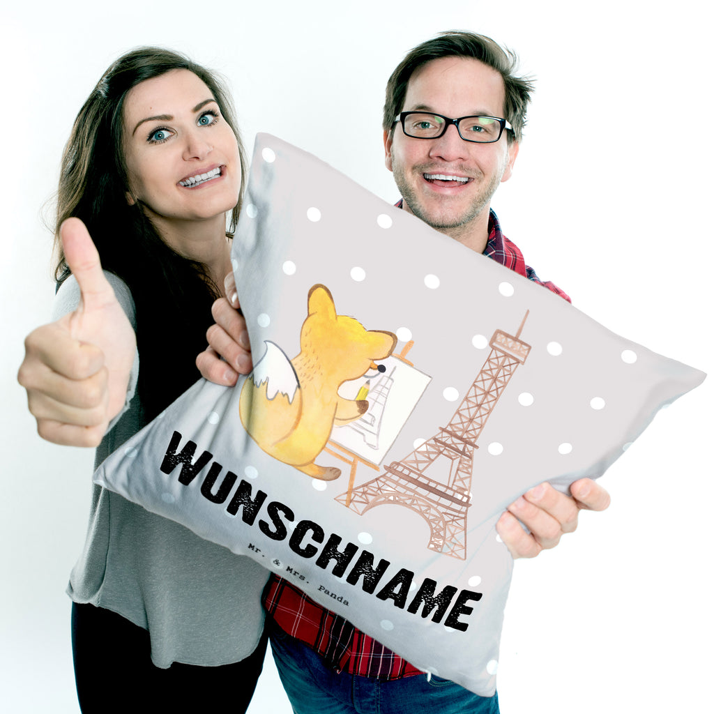 Personalisiertes Kissen Fuchs Urban sketching Tage Kissen, personalisiert, Name, Wunschname, bedrucken, Kopfkissen, Geschenk, Sport, Sportart, Hobby, Schenken, Danke, Dankeschön, Auszeichnung, Gewinn, Sportler, Urban Sketching, Zeichnen, Künstler, Malen, Zeichenschule