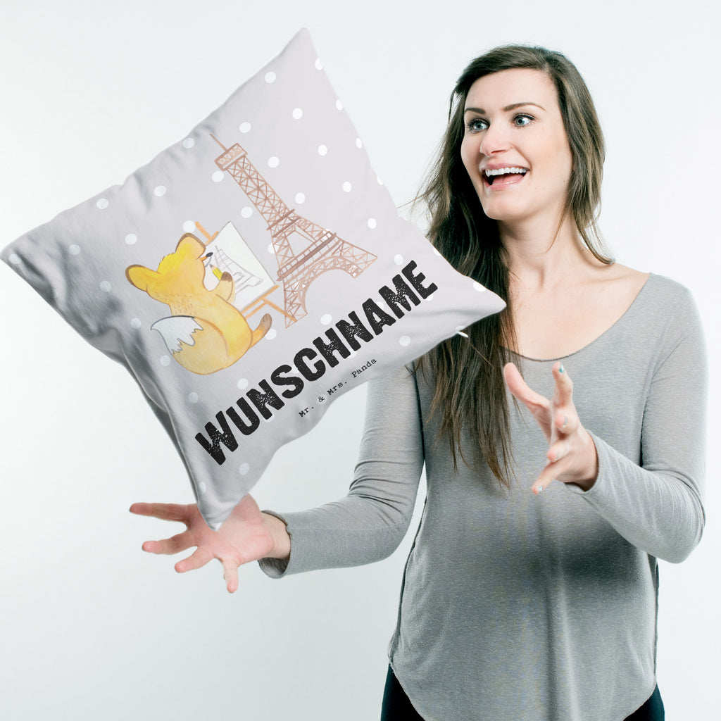 Personalisiertes Kissen Fuchs Urban sketching Tage Kissen, personalisiert, Name, Wunschname, bedrucken, Kopfkissen, Geschenk, Sport, Sportart, Hobby, Schenken, Danke, Dankeschön, Auszeichnung, Gewinn, Sportler, Urban Sketching, Zeichnen, Künstler, Malen, Zeichenschule