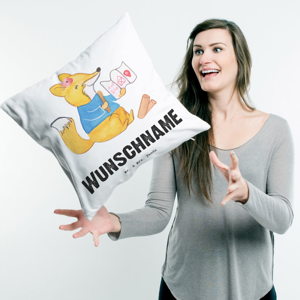 Personalisiertes Kissen Assistentin für Innenarchitektur mit Herz Kissen, personalisiert, Name, Wunschname, bedrucken, Kopfkissen, Beruf, Ausbildung, Jubiläum, Abschied, Rente, Kollege, Kollegin, Geschenk, Schenken, Arbeitskollege, Mitarbeiter, Firma, Danke, Dankeschön