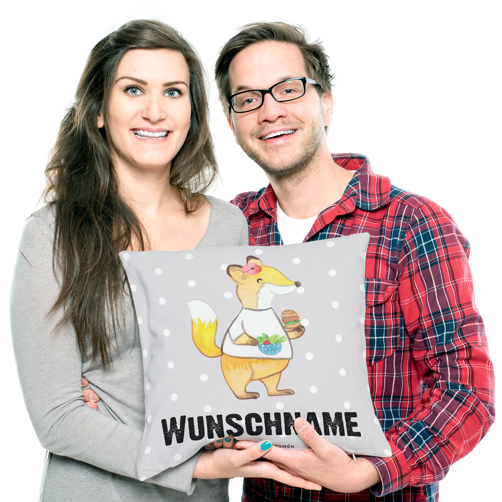 Personalisiertes Kissen Systemgastronomin mit Herz Kissen, personalisiert, Name, Wunschname, bedrucken, Kopfkissen, Beruf, Ausbildung, Jubiläum, Abschied, Rente, Kollege, Kollegin, Geschenk, Schenken, Arbeitskollege, Mitarbeiter, Firma, Danke, Dankeschön