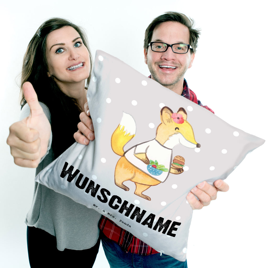 Personalisiertes Kissen Systemgastronomin mit Herz Kissen, personalisiert, Name, Wunschname, bedrucken, Kopfkissen, Beruf, Ausbildung, Jubiläum, Abschied, Rente, Kollege, Kollegin, Geschenk, Schenken, Arbeitskollege, Mitarbeiter, Firma, Danke, Dankeschön