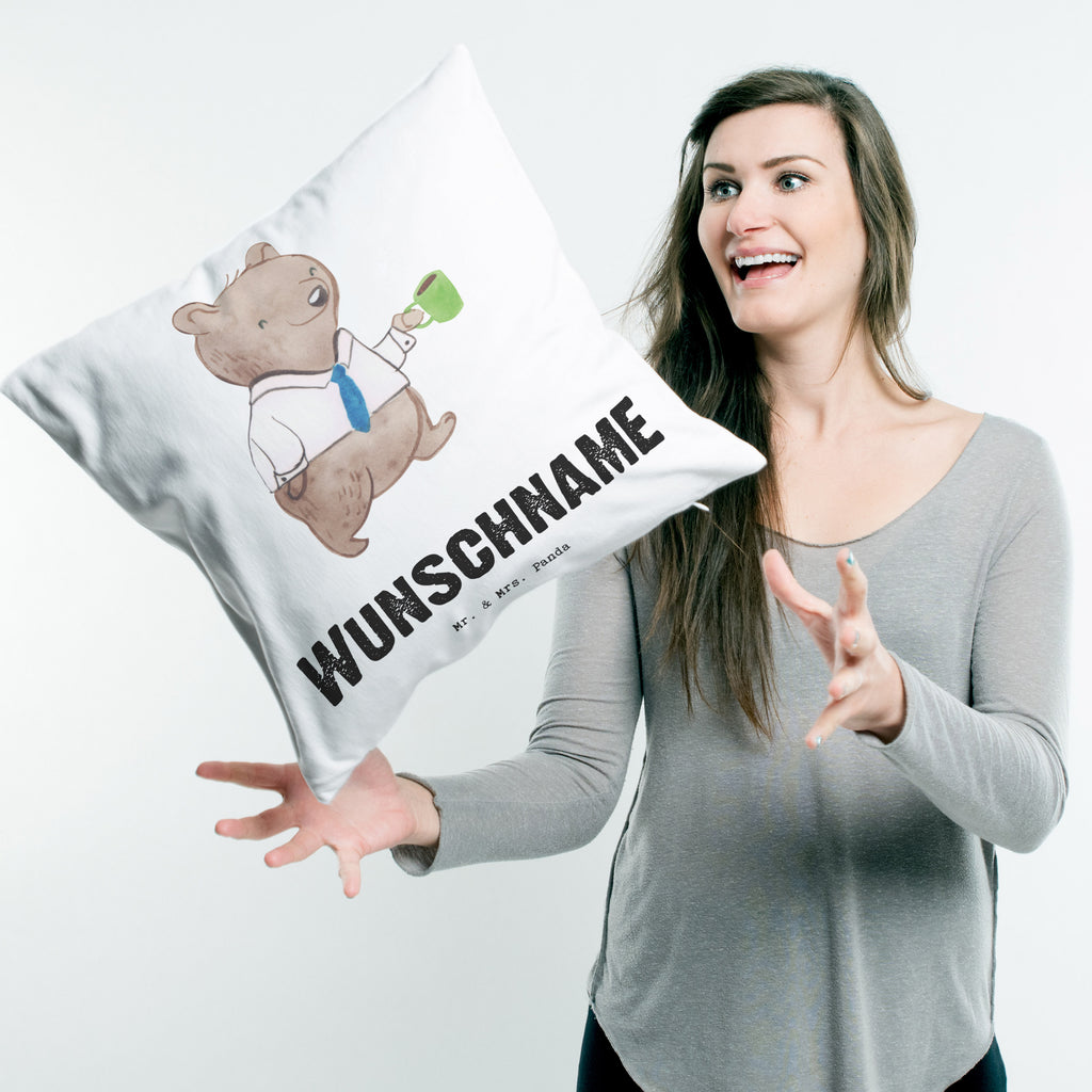Personalisiertes Kissen Ausbilder mit Herz Kissen, personalisiert, Name, Wunschname, bedrucken, Kopfkissen, Beruf, Ausbildung, Jubiläum, Abschied, Rente, Kollege, Kollegin, Geschenk, Schenken, Arbeitskollege, Mitarbeiter, Firma, Danke, Dankeschön, Ausbilder, Tutor, Ausbilderprüfung