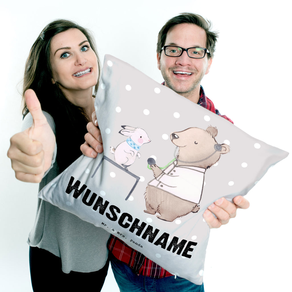 Personalisiertes Kissen Tierheilpraktiker mit Herz Kissen, personalisiert, Name, Wunschname, bedrucken, Kopfkissen, Beruf, Ausbildung, Jubiläum, Abschied, Rente, Kollege, Kollegin, Geschenk, Schenken, Arbeitskollege, Mitarbeiter, Firma, Danke, Dankeschön