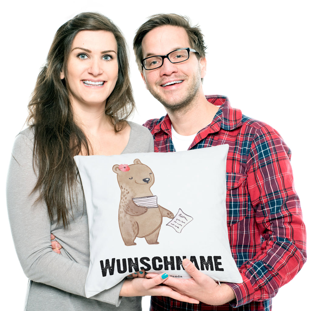 Personalisiertes Kissen Steuerberaterin mit Herz Kissen, personalisiert, Name, Wunschname, bedrucken, Kopfkissen, Beruf, Ausbildung, Jubiläum, Abschied, Rente, Kollege, Kollegin, Geschenk, Schenken, Arbeitskollege, Mitarbeiter, Firma, Danke, Dankeschön