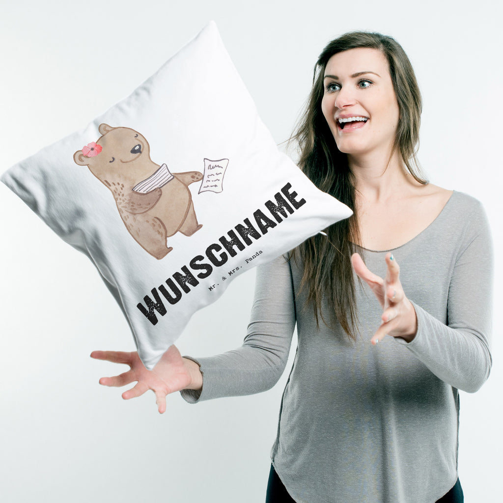 Personalisiertes Kissen Steuerberaterin mit Herz Kissen, personalisiert, Name, Wunschname, bedrucken, Kopfkissen, Beruf, Ausbildung, Jubiläum, Abschied, Rente, Kollege, Kollegin, Geschenk, Schenken, Arbeitskollege, Mitarbeiter, Firma, Danke, Dankeschön