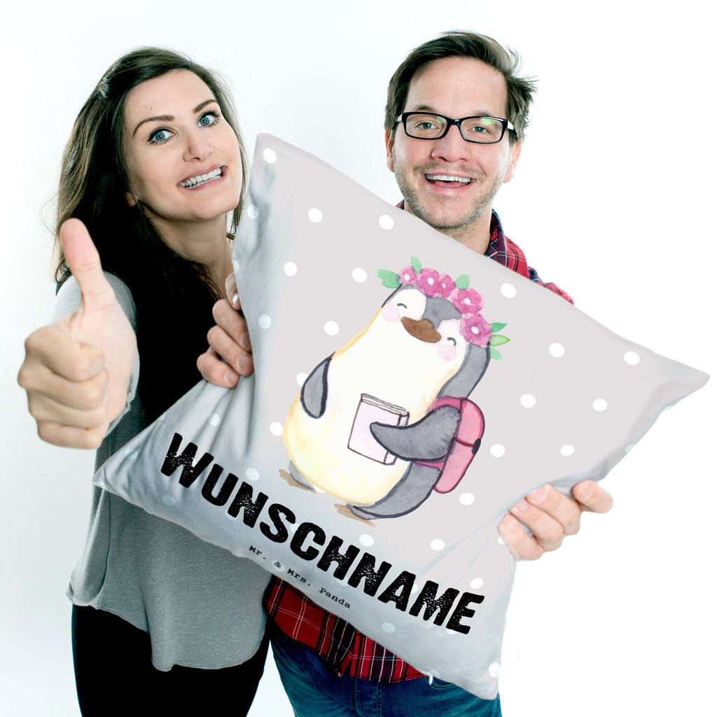 Personalisiertes Kissen Studentin mit Herz Kissen, personalisiert, Name, Wunschname, bedrucken, Kopfkissen, Beruf, Ausbildung, Jubiläum, Abschied, Rente, Kollege, Kollegin, Geschenk, Schenken, Arbeitskollege, Mitarbeiter, Firma, Danke, Dankeschön