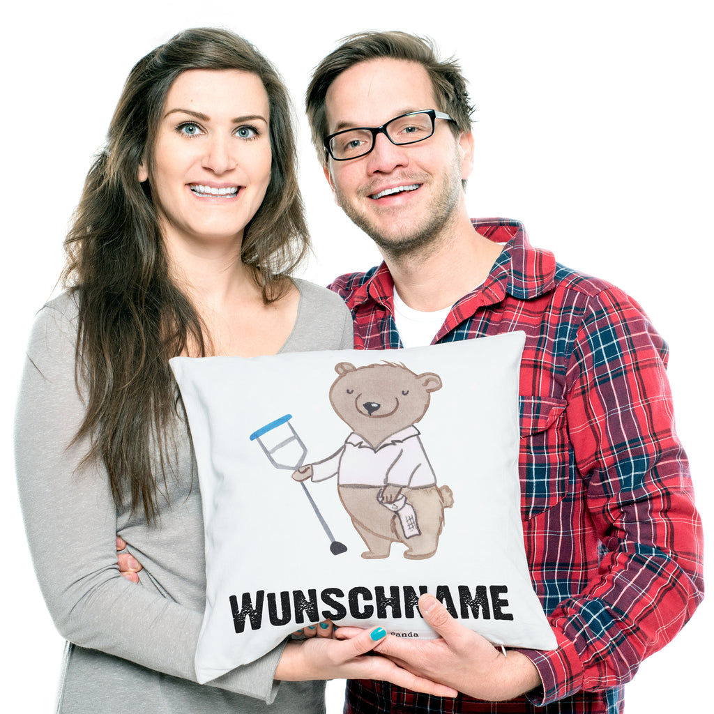 Personalisiertes Kissen Orthopäde mit Herz Kissen, personalisiert, Name, Wunschname, bedrucken, Kopfkissen, Beruf, Ausbildung, Jubiläum, Abschied, Rente, Kollege, Kollegin, Geschenk, Schenken, Arbeitskollege, Mitarbeiter, Firma, Danke, Dankeschön, Orthopäde, Facharzt, Orthopädie, Praxis, Eröffnung
