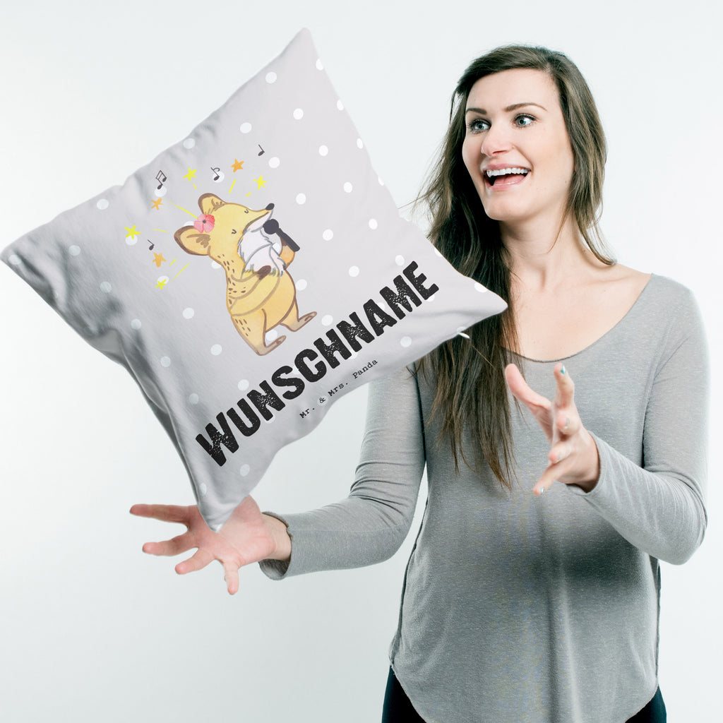 Personalisiertes Kissen Musicaldarstellerin mit Herz Kissen, personalisiert, Name, Wunschname, bedrucken, Kopfkissen, Beruf, Ausbildung, Jubiläum, Abschied, Rente, Kollege, Kollegin, Geschenk, Schenken, Arbeitskollege, Mitarbeiter, Firma, Danke, Dankeschön